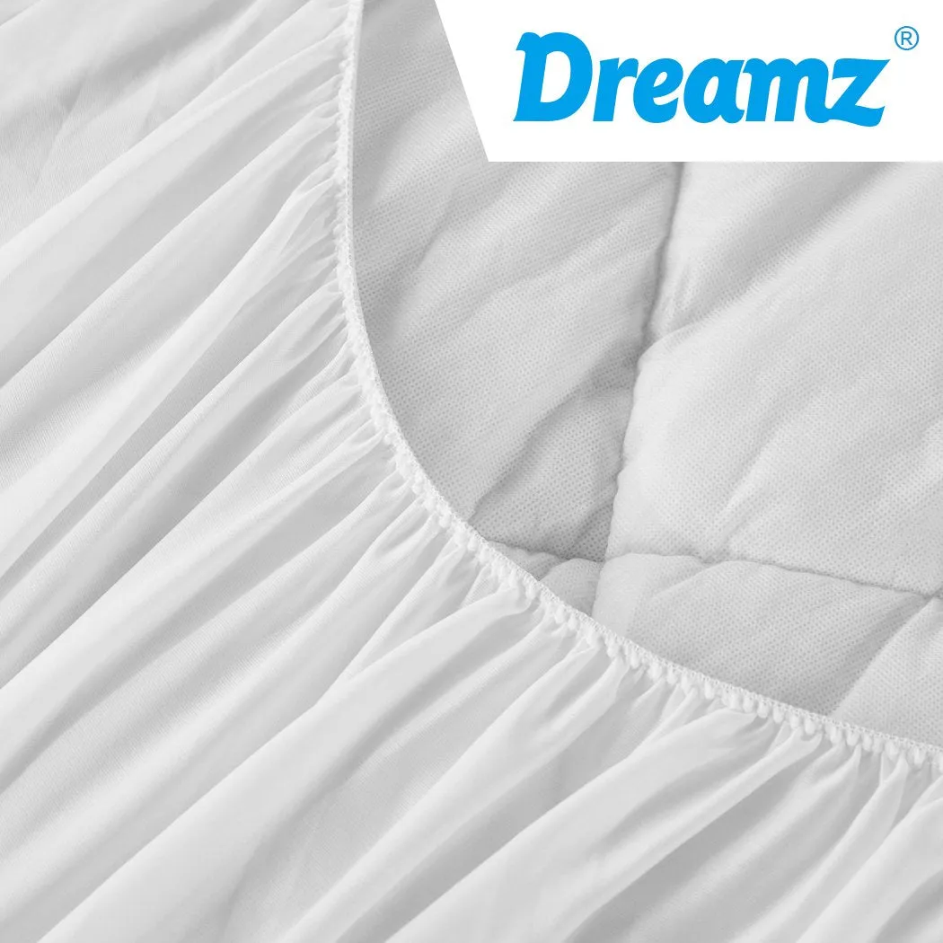 Bamboo Pillowtop Mattress Topper Protector Waterproof Cover King Single
