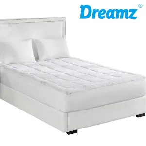 Bamboo Pillowtop Mattress Topper Protector Waterproof Cover King Single