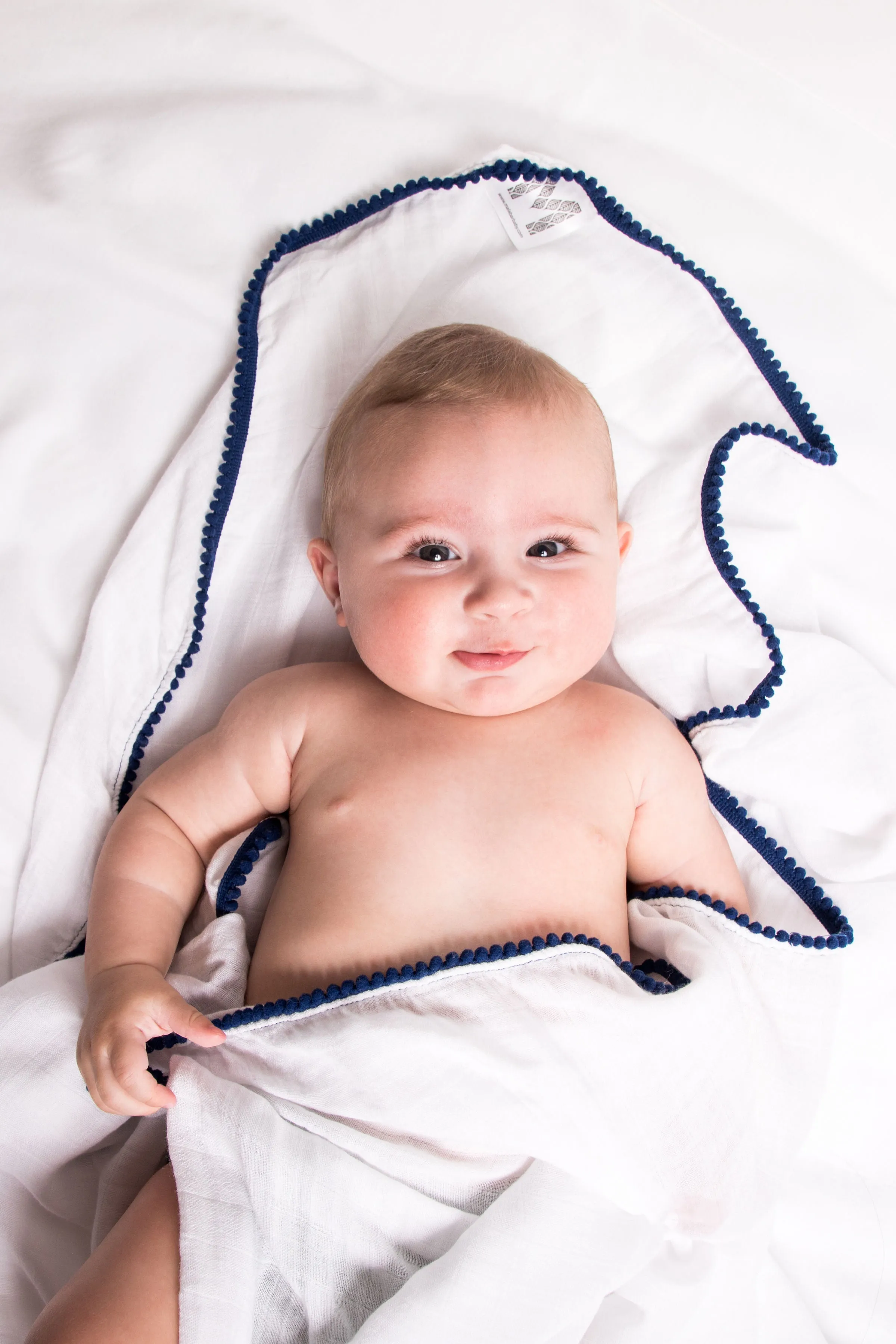 Bamboo Pom Pom Baby Swaddle