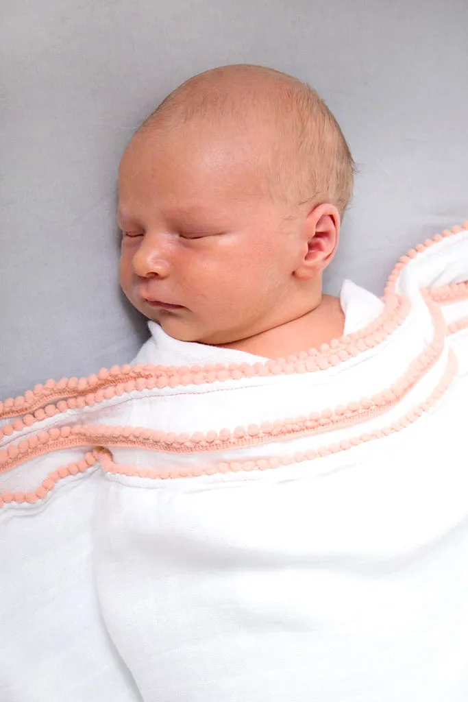 Bamboo Pom Pom Baby Swaddle