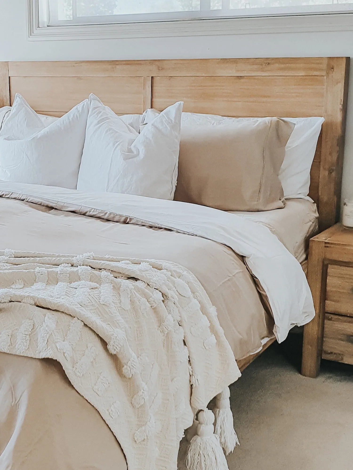 Bamboo Sheet Set (King) - Macadamia