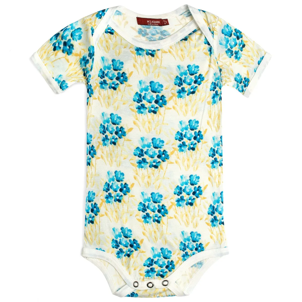 Bamboo Short Sleeve Onesie - Sky Floral