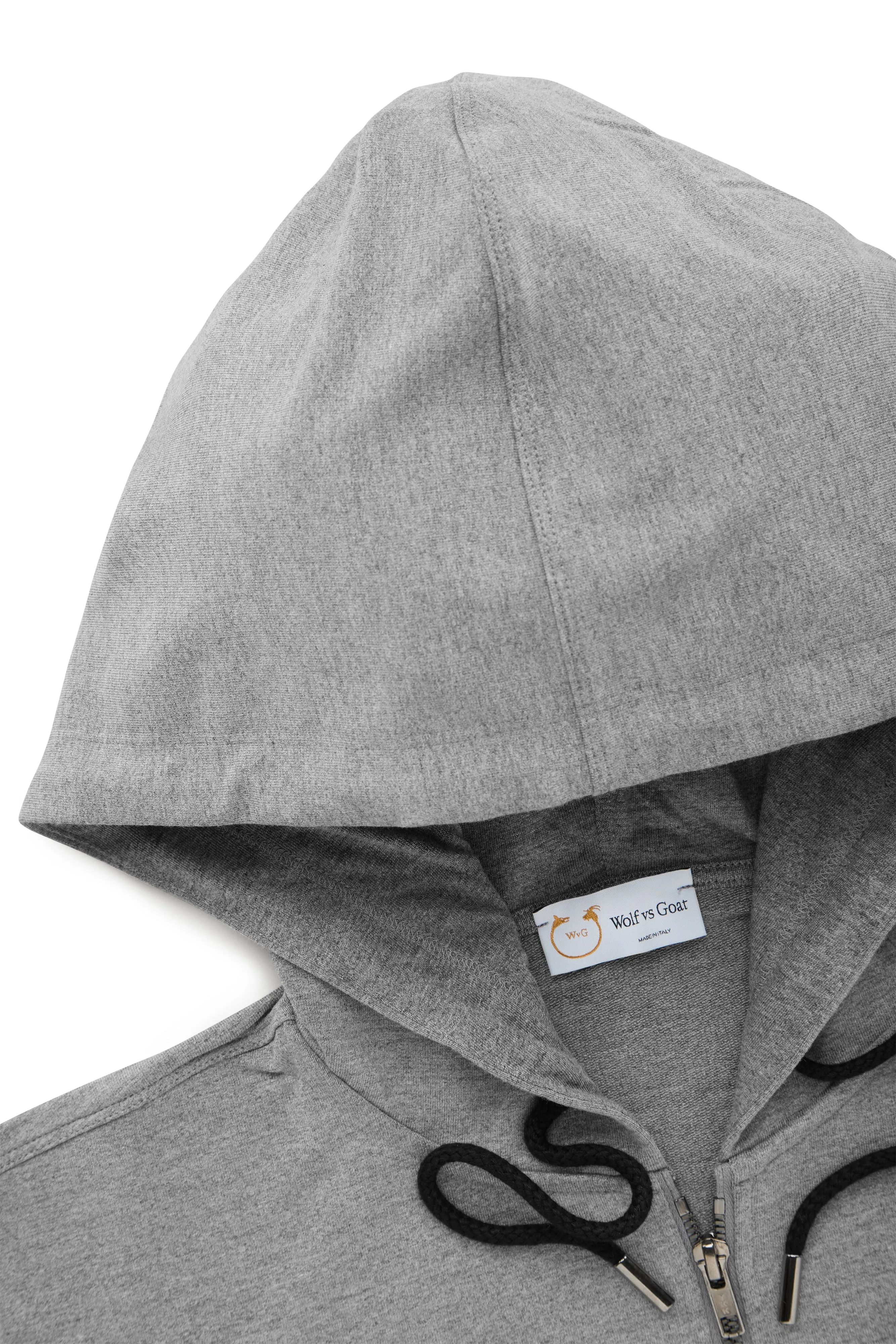 Bamboo Sorona Bleach Zip-Up Hoodie Grey