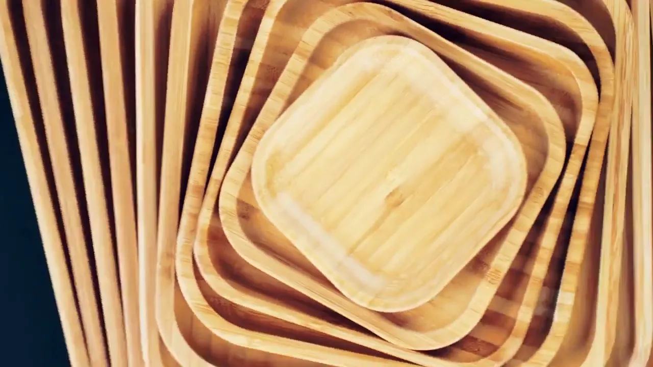 Bamboo Tray 11.75" inch X 4.5" inch | For Appetizers / Barbecue /