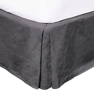 Bambury French Flax Linen Valance - Charcoal