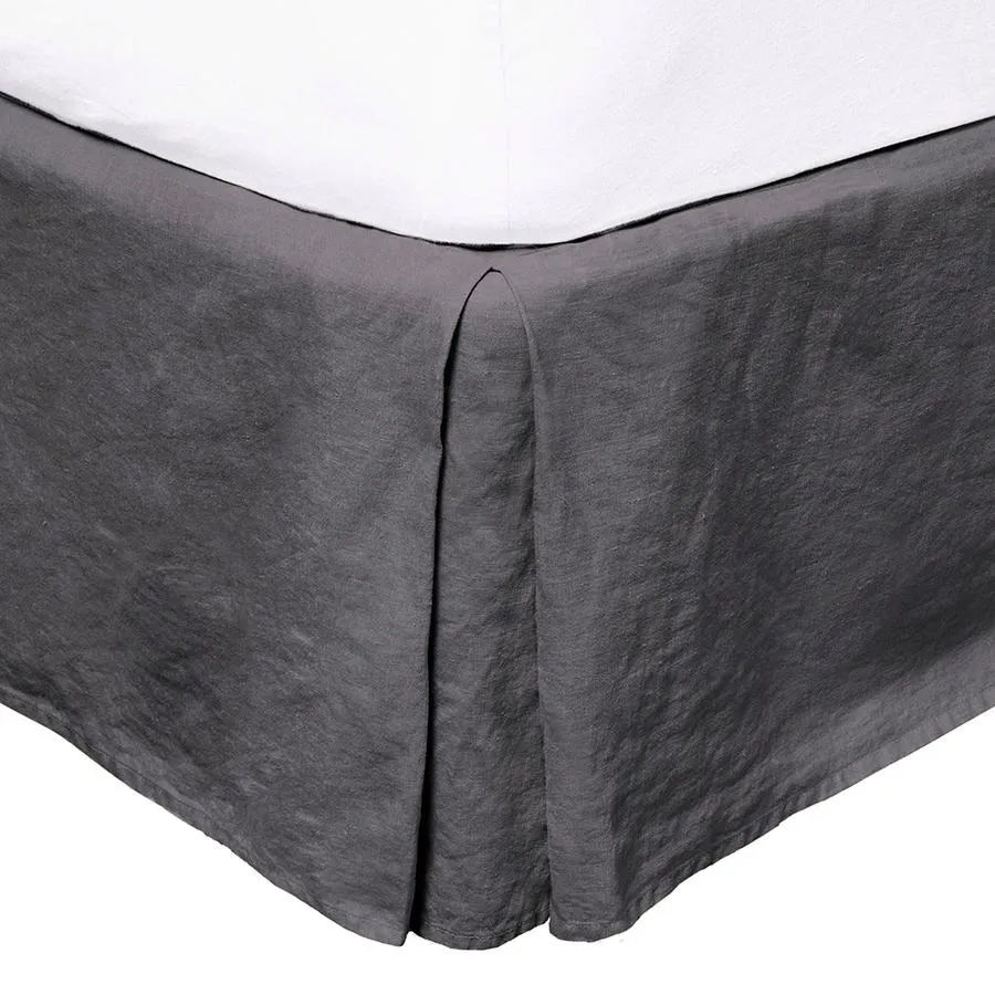Bambury French Flax Linen Valance - Charcoal