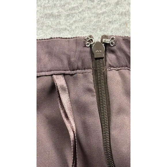 Banana Republic Skirt Wine Flouncy Hem Mini Twee Flirty Cute 100% Silk