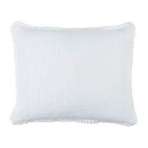 Battersea Luxe Euro Pillow White Cotton 27X36 (Insert Included)