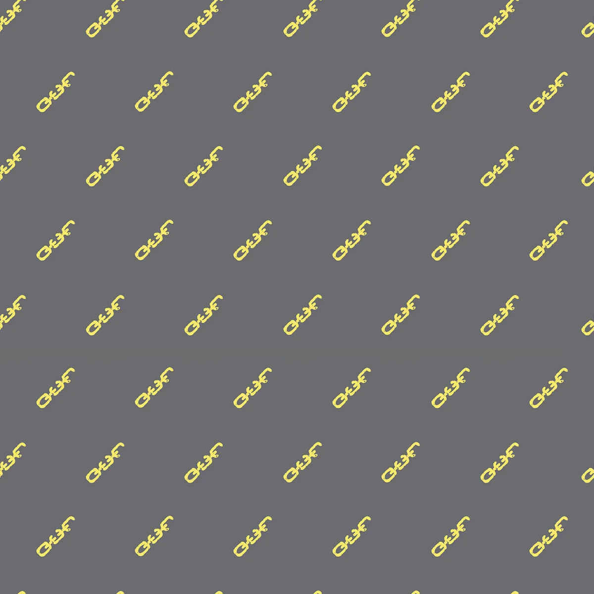 Beacon - Grey Silk Necktie with Yellow O.U.R. Icons
