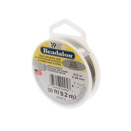 Beadalon 19-strand Stringing Wire 30ft Bright