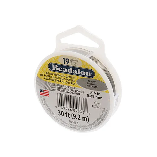 Beadalon 19-strand Stringing Wire 30ft Bright