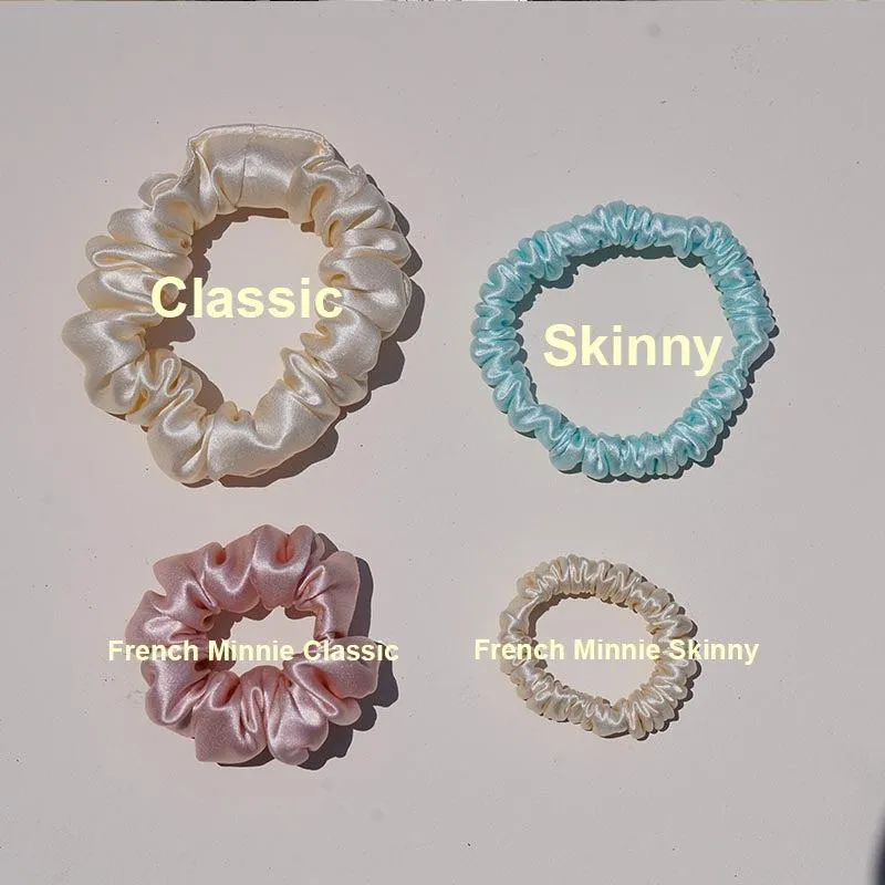 Bean Green Silk Scrunchie Tiny - For Adult / Baby / Toddler