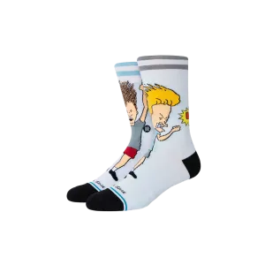 Beavis And Butthead Settle Down Crew Socks