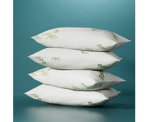 Bedding 4 Pack Bamboo Pillow Family Hotel