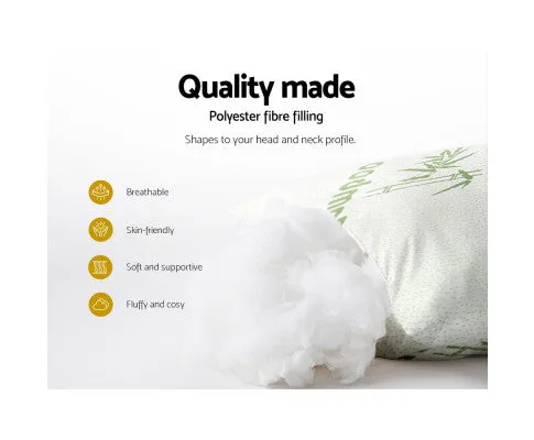 Bedding 4 Pack Bamboo Pillow Family Hotel
