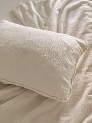 Beige Gauze Quilt & Pillow Set (2 Sizes)