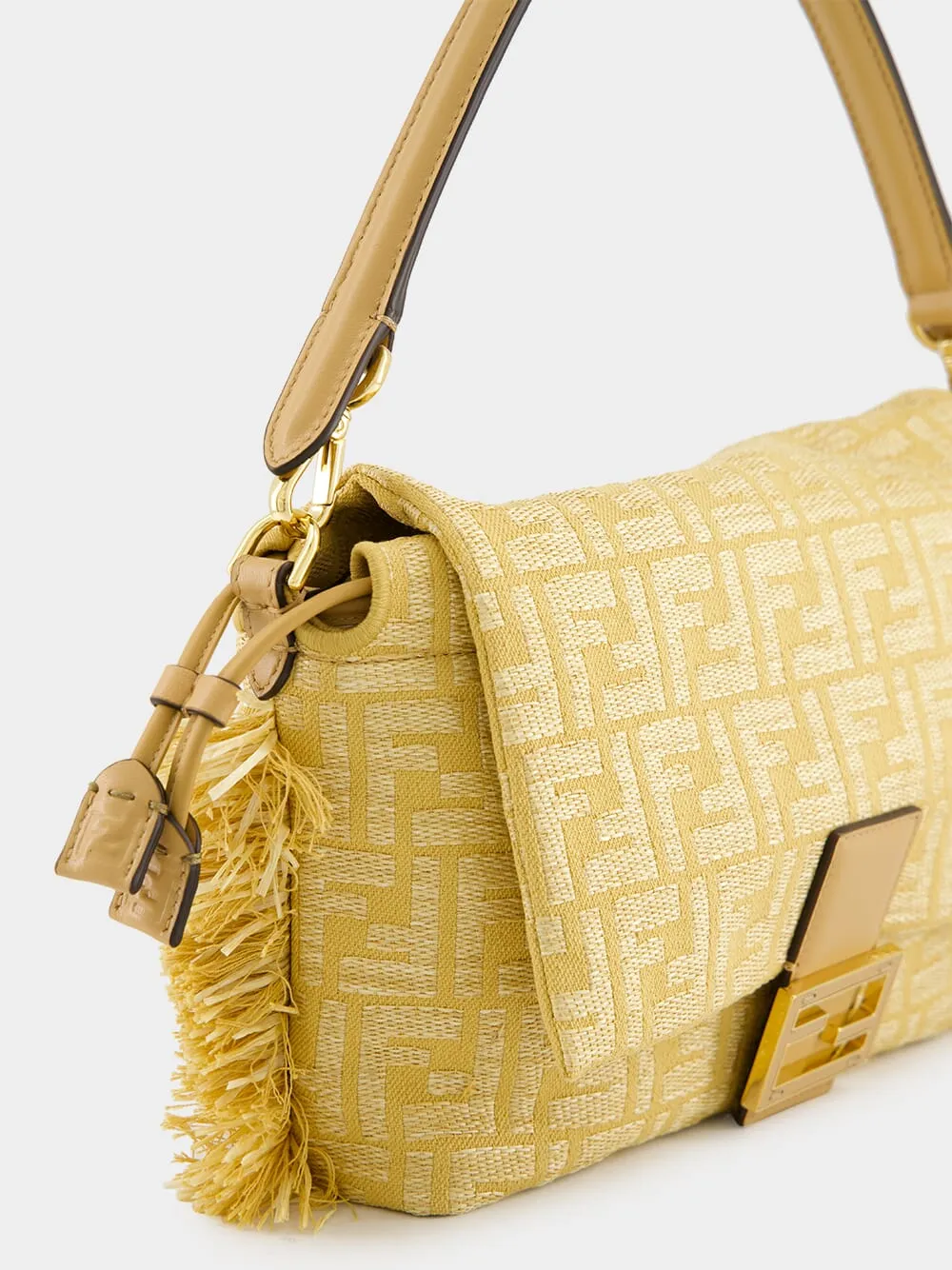 Beige Mamma Baguette Medium Bag