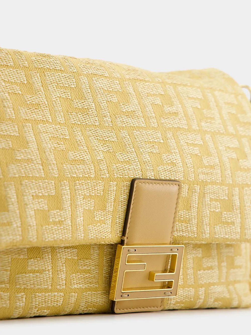 Beige Mamma Baguette Medium Bag