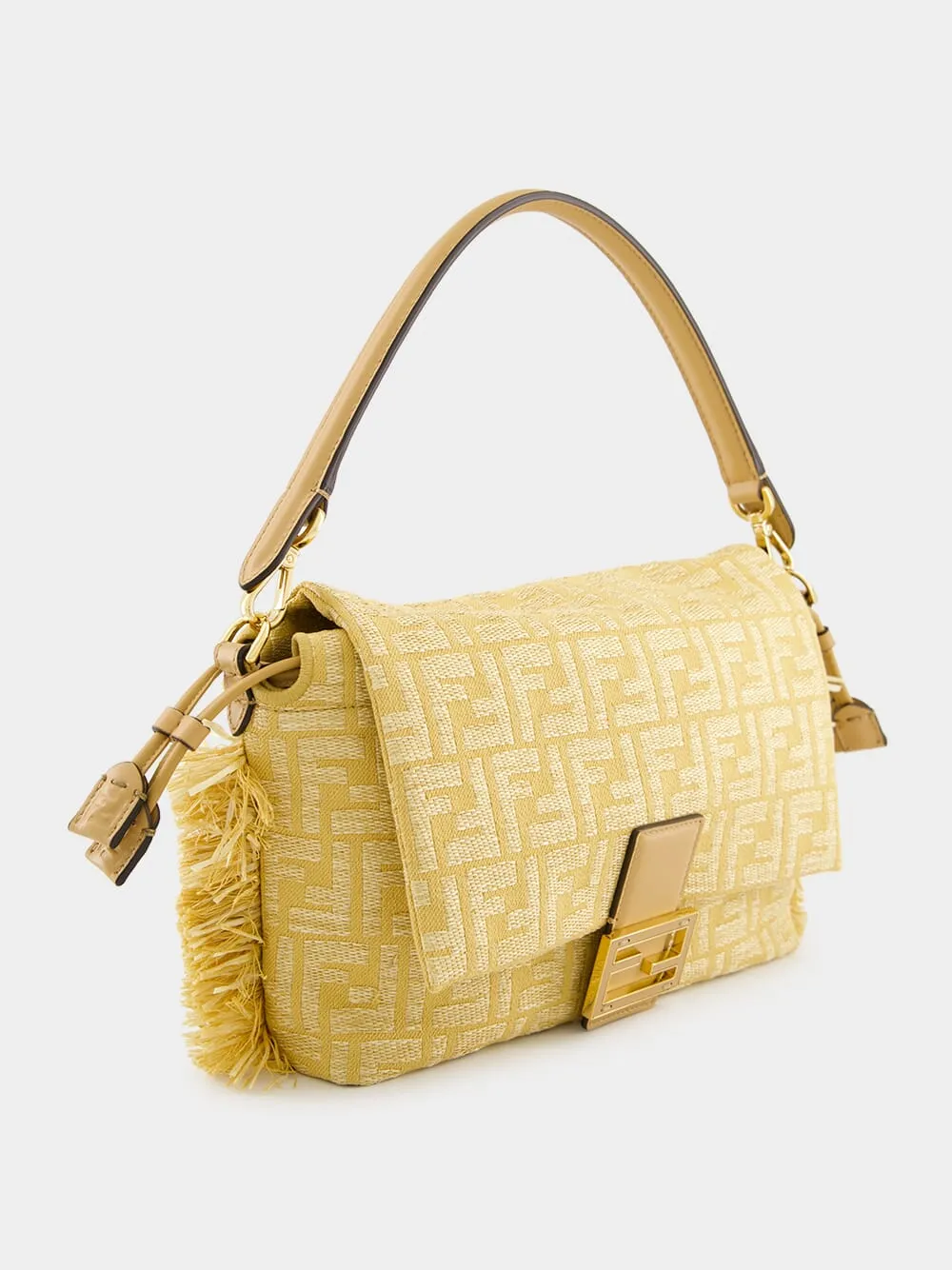 Beige Mamma Baguette Medium Bag