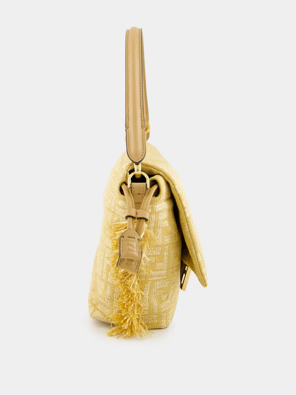 Beige Mamma Baguette Medium Bag