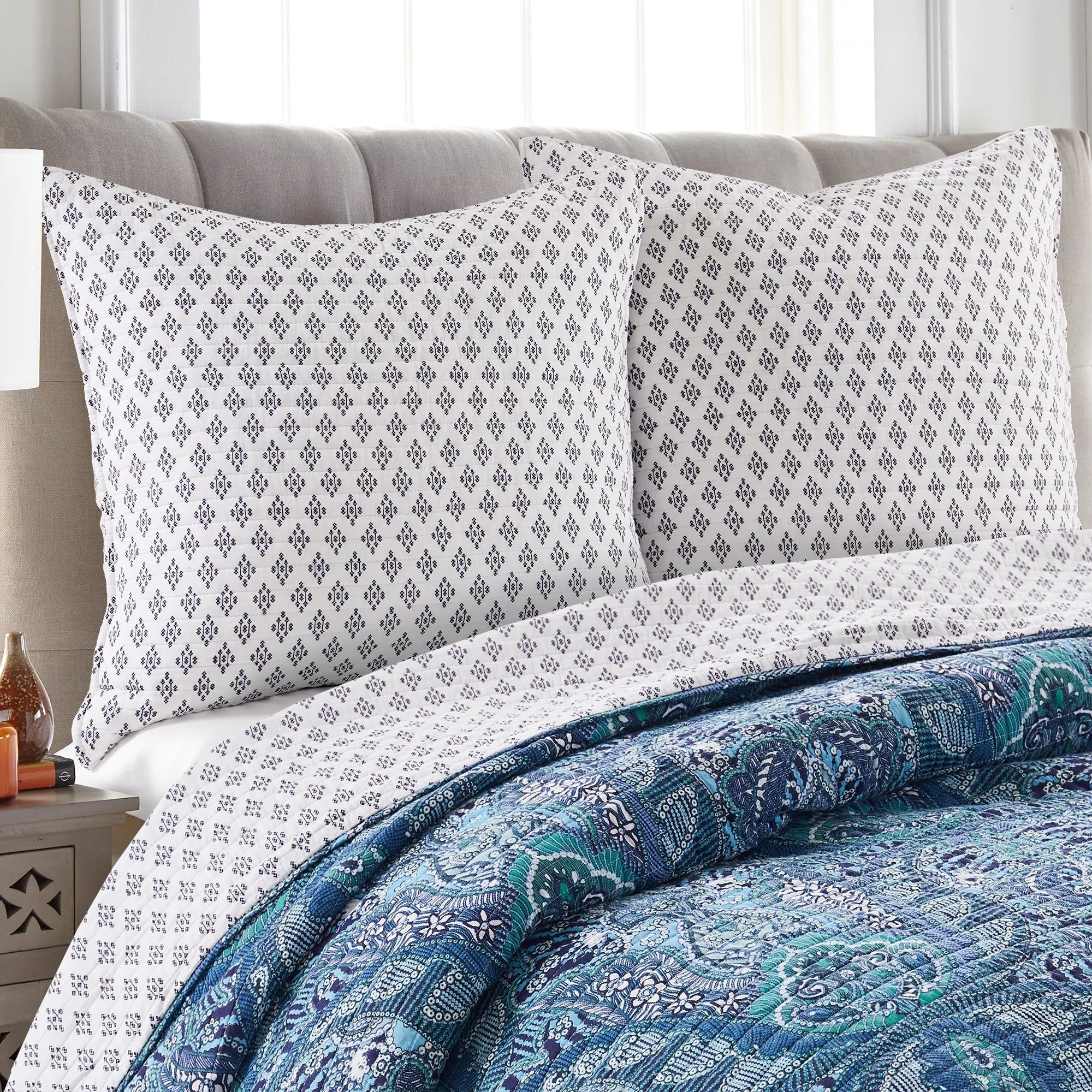 Bellamy Teal Euro Sham 2pk