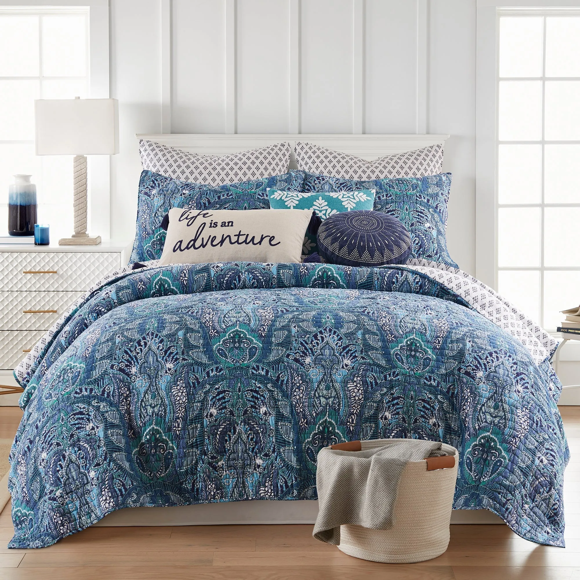 Bellamy Teal Euro Sham 2pk