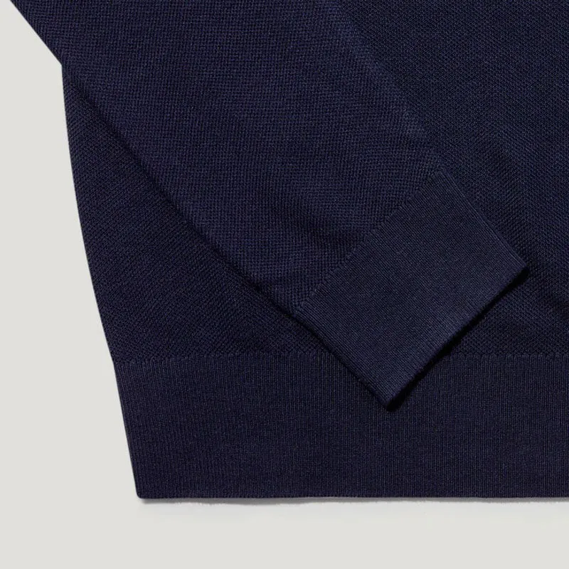 BELSTAFF Drift Knitted Polo in Dark Ink