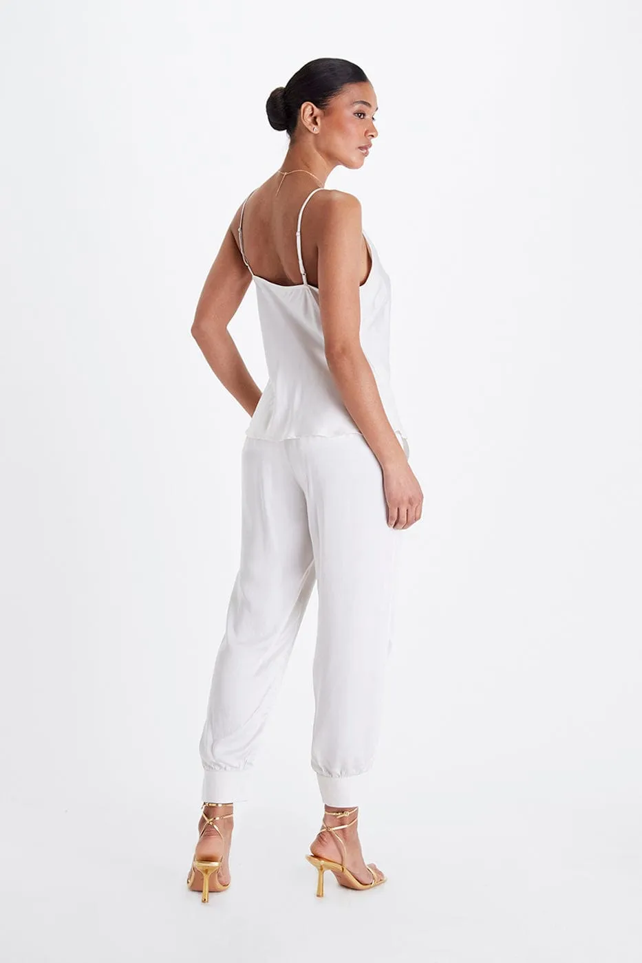 Bias Cut Lightweight TENCEL™ Modal Vegan Silk Camisole | Snow White