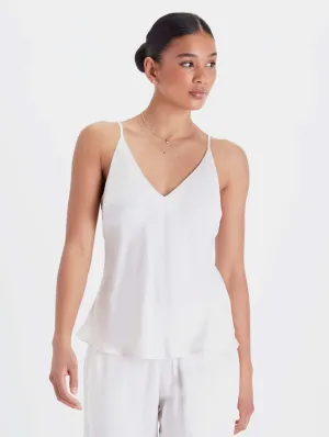 Bias Cut Lightweight TENCEL™ Modal Vegan Silk Camisole | Snow White