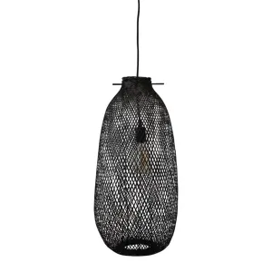 BLACK BAMBOO DROP PENDANT