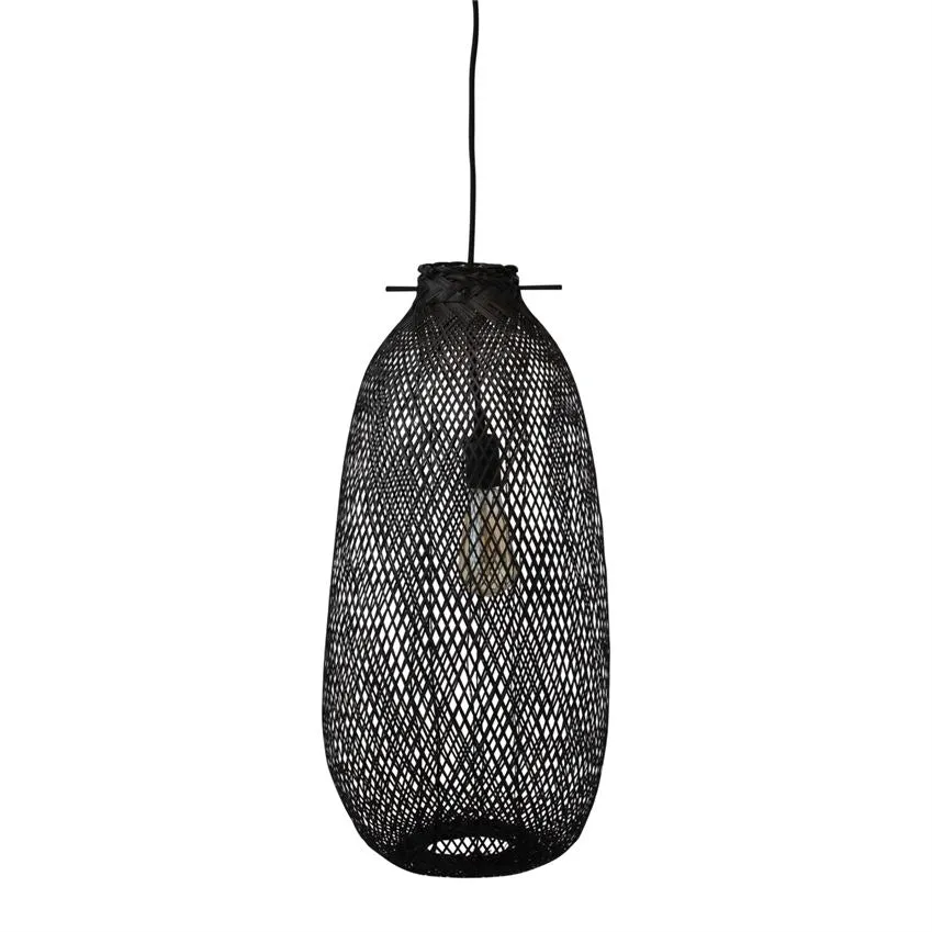 BLACK BAMBOO DROP PENDANT