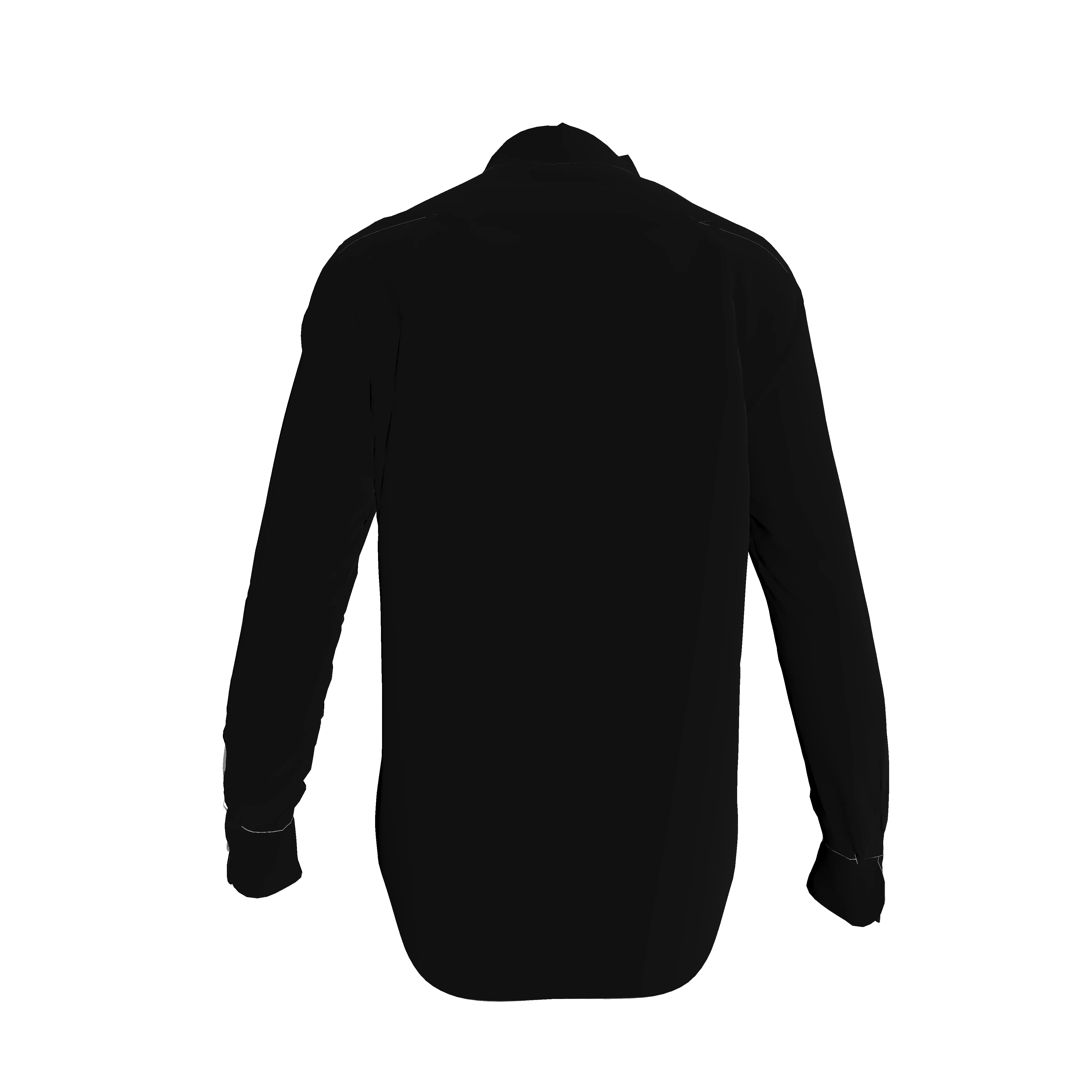 Black Drape Button Up Shirt