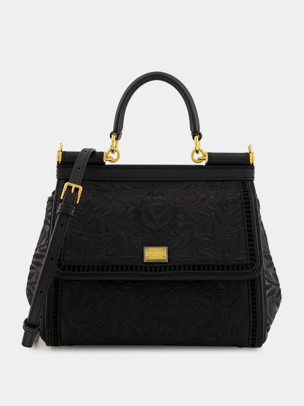 Black Medium Sicily Nappa Handbag