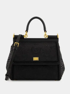 Black Medium Sicily Nappa Handbag