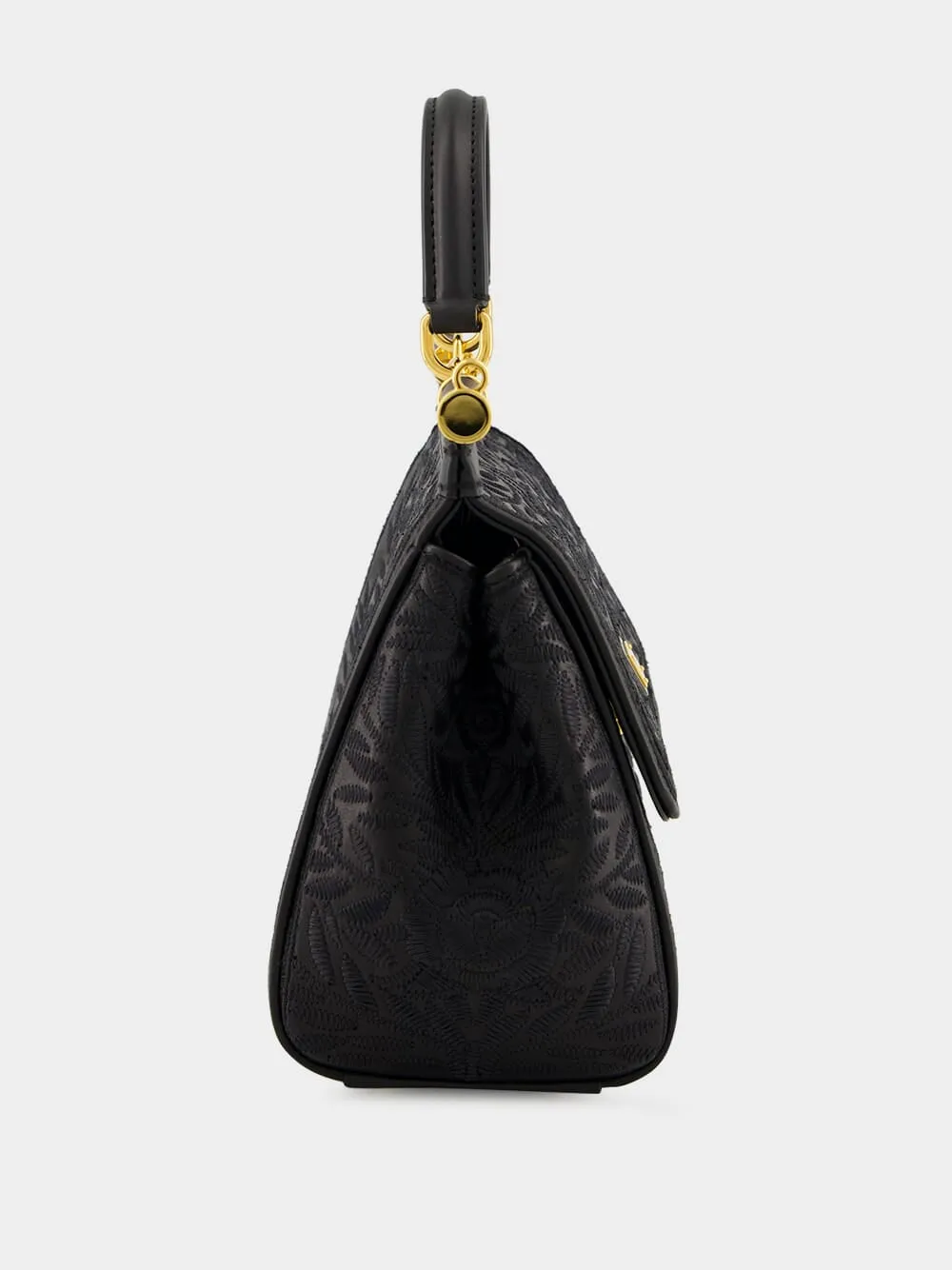 Black Medium Sicily Nappa Handbag