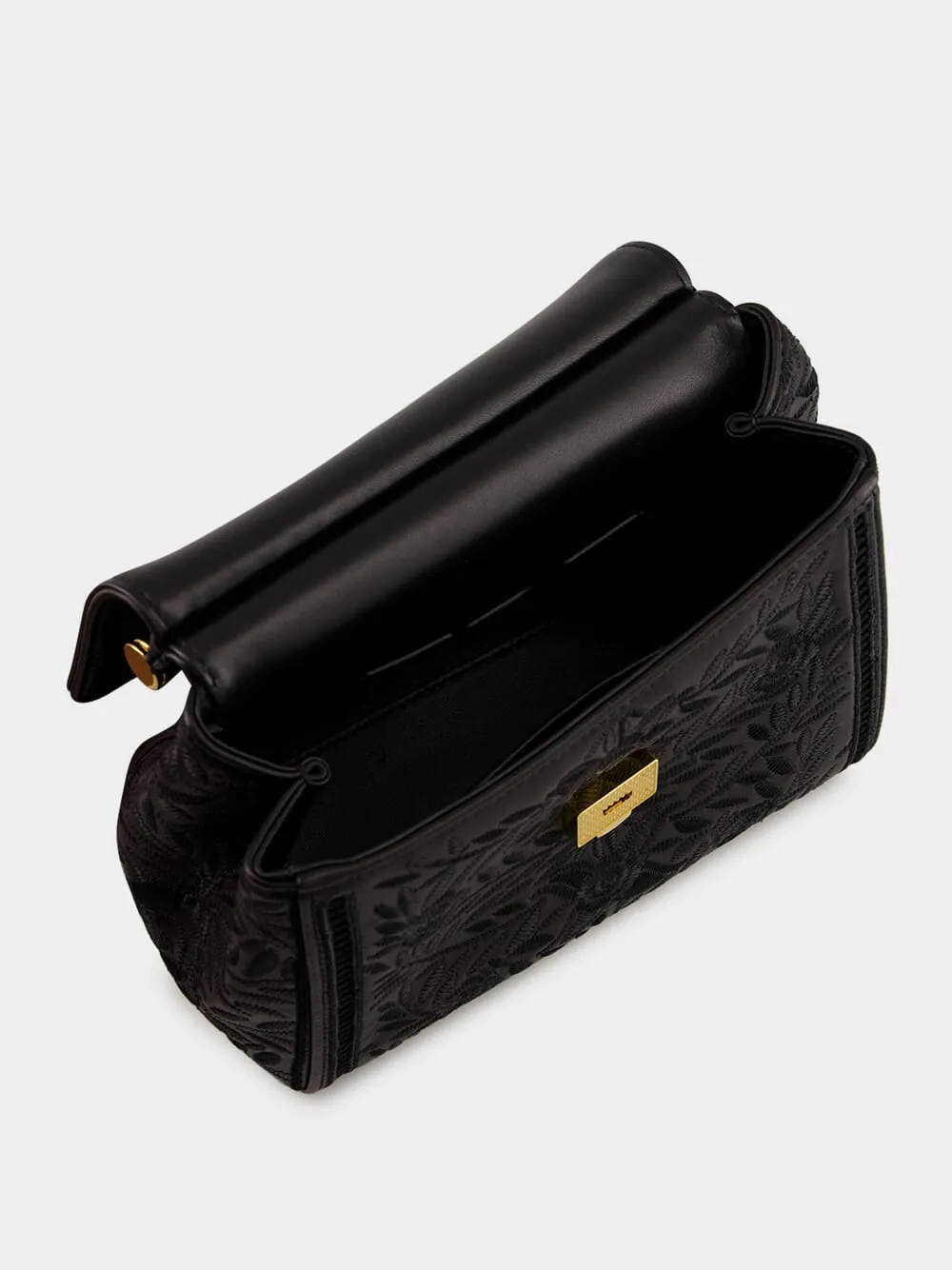 Black Medium Sicily Nappa Handbag