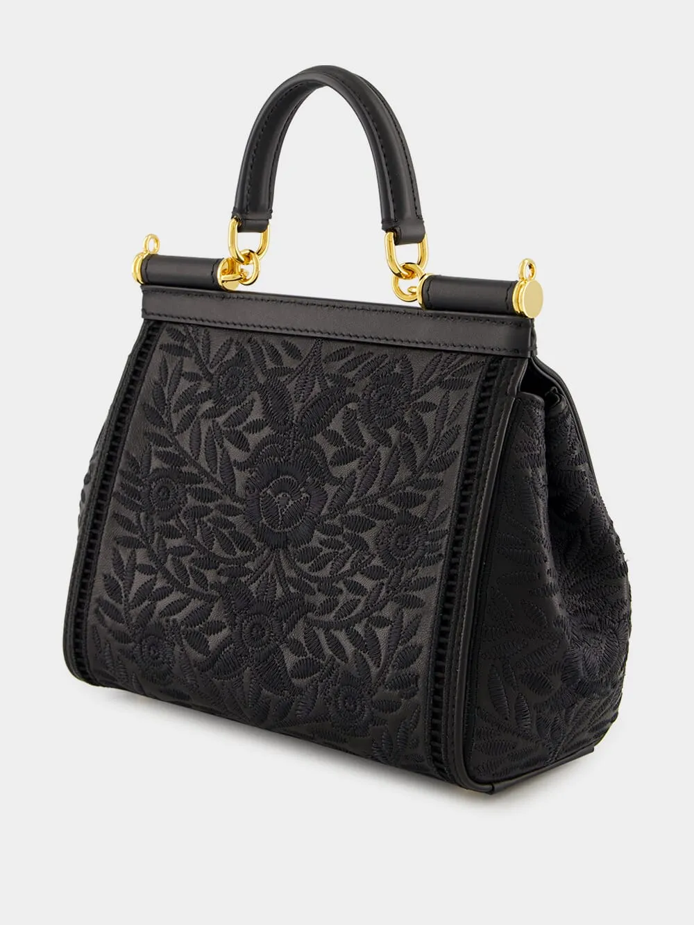 Black Medium Sicily Nappa Handbag