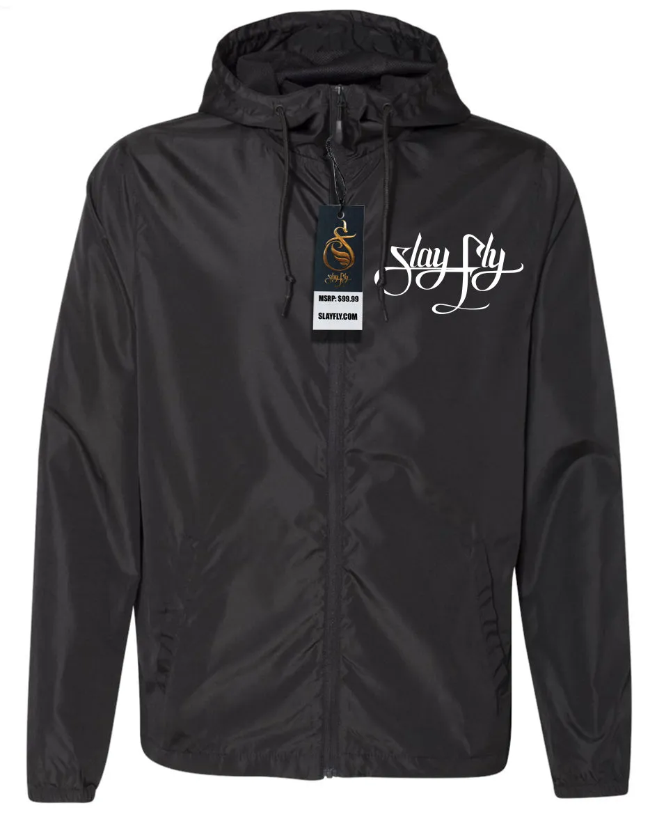 Black Windbreaker SlayFly1 White print