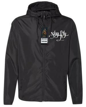 Black Windbreaker SlayFly1 White print