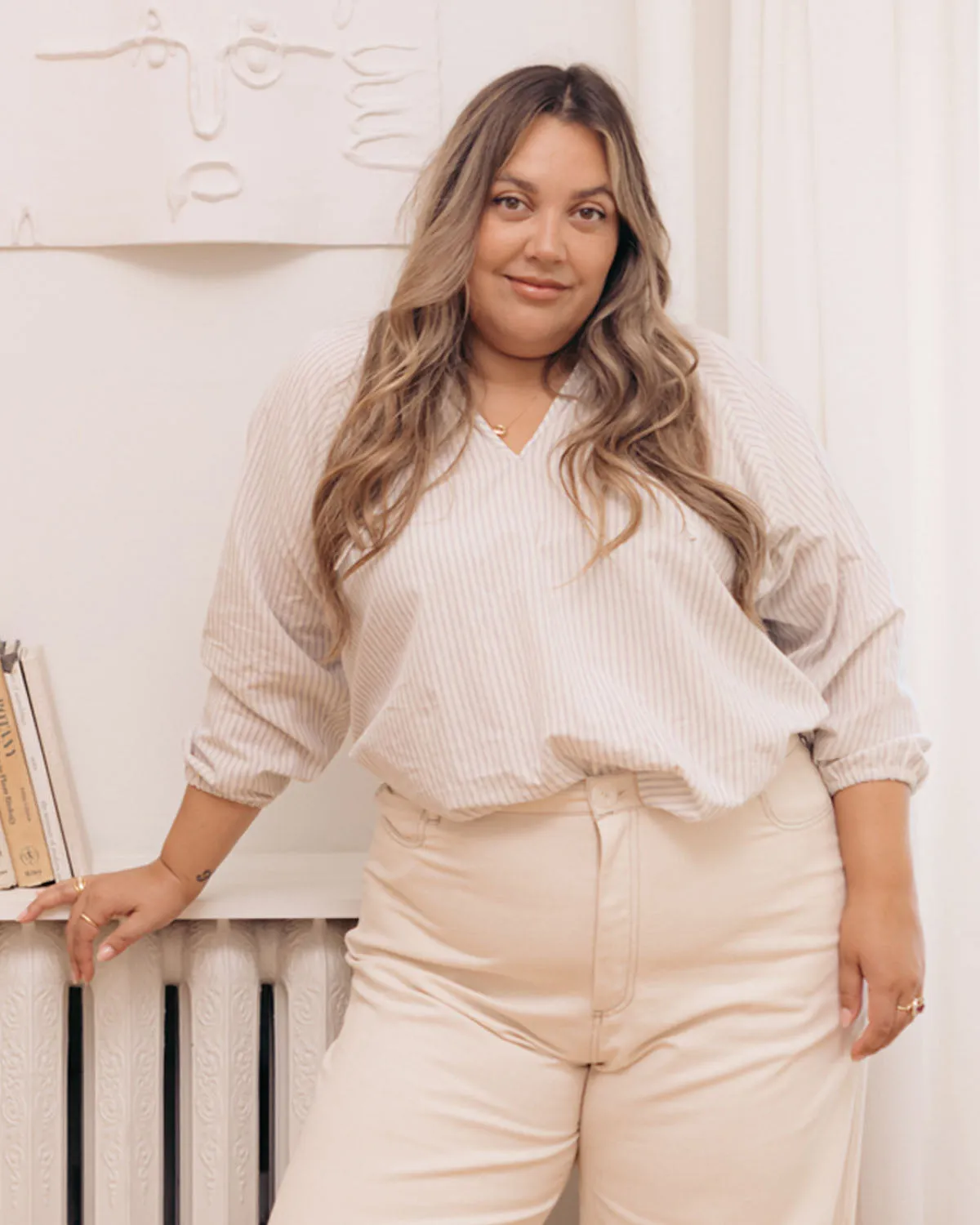 Blossom Blouse | Misty Stripe