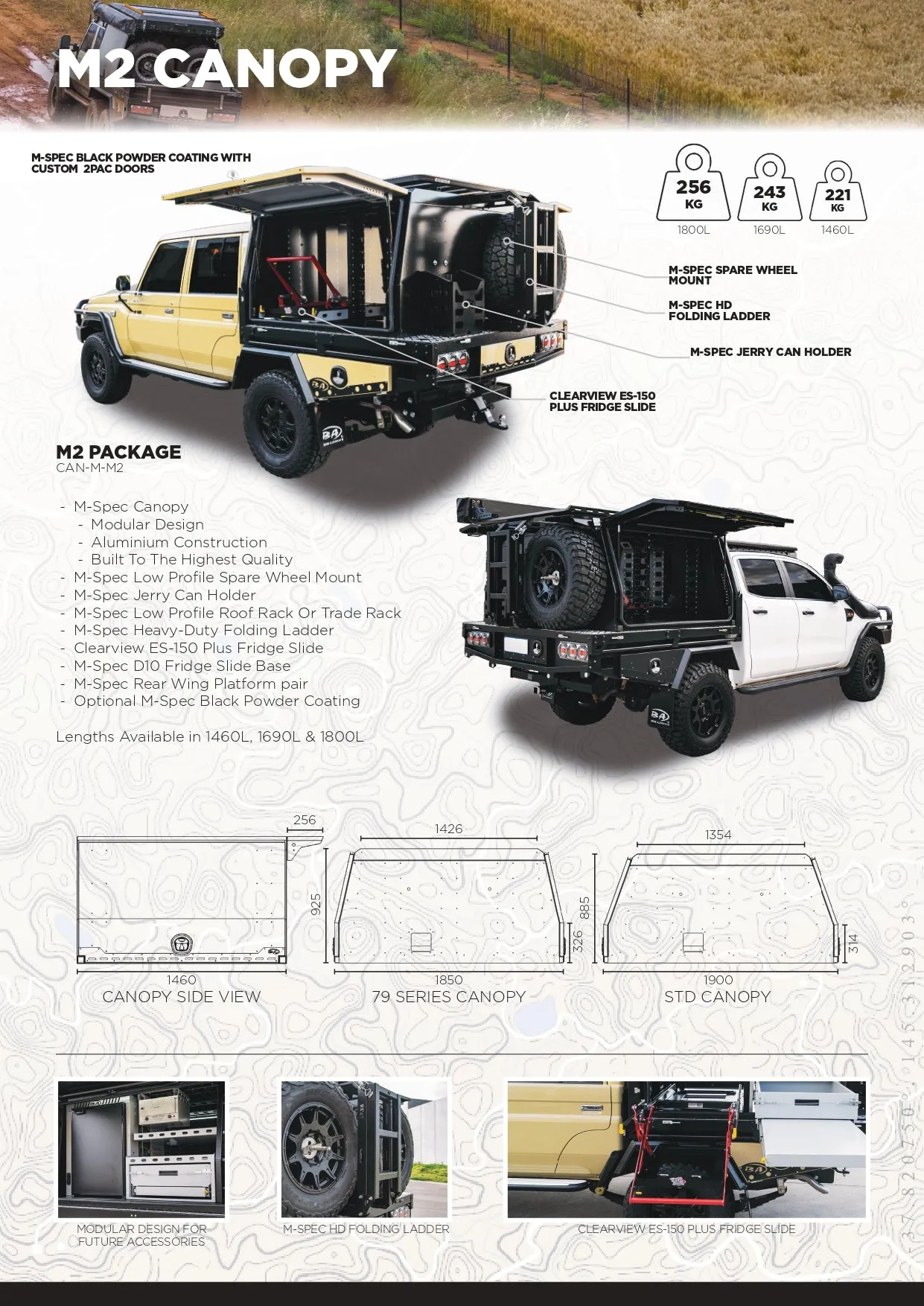 Boss Aluminum Canopy Package ( M1 M4 & M2 M4 PACKAGE)