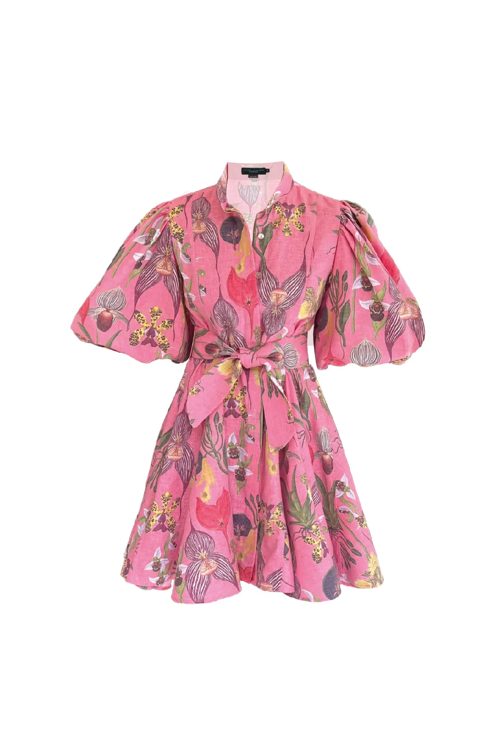 BROMELIA DRESS MINI IN BOTANICA PINK PRINT