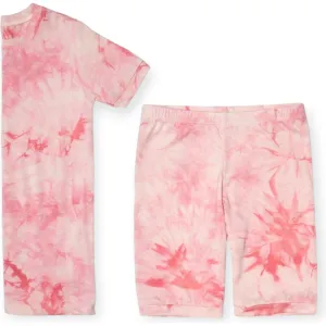 Bubble Gum Tie Dye Bamboo Shorties PJ Set