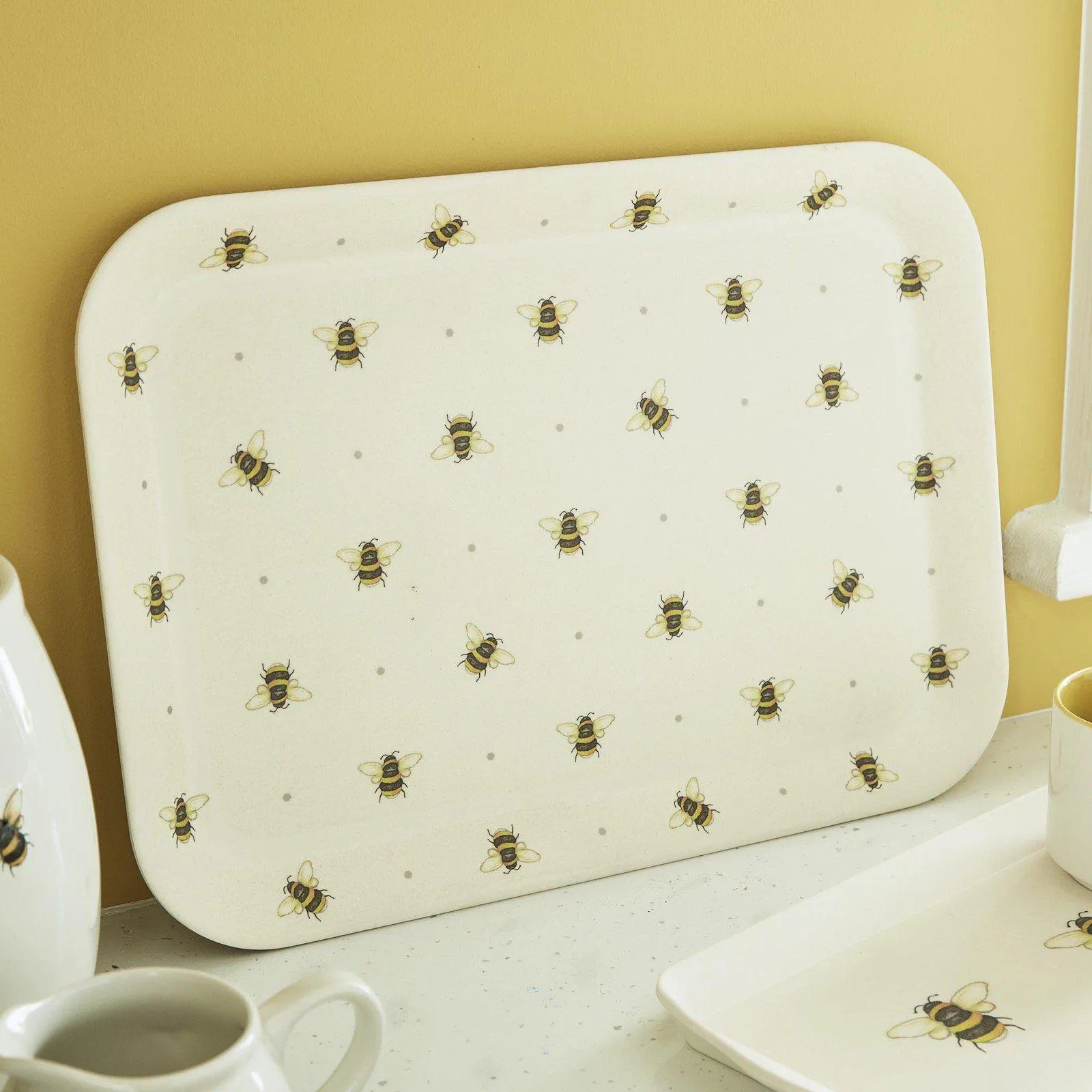 Bumble Bees Bamboo Tray