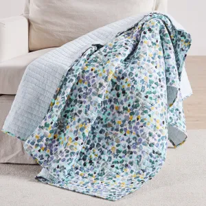 Calico Blue Quilted Throw