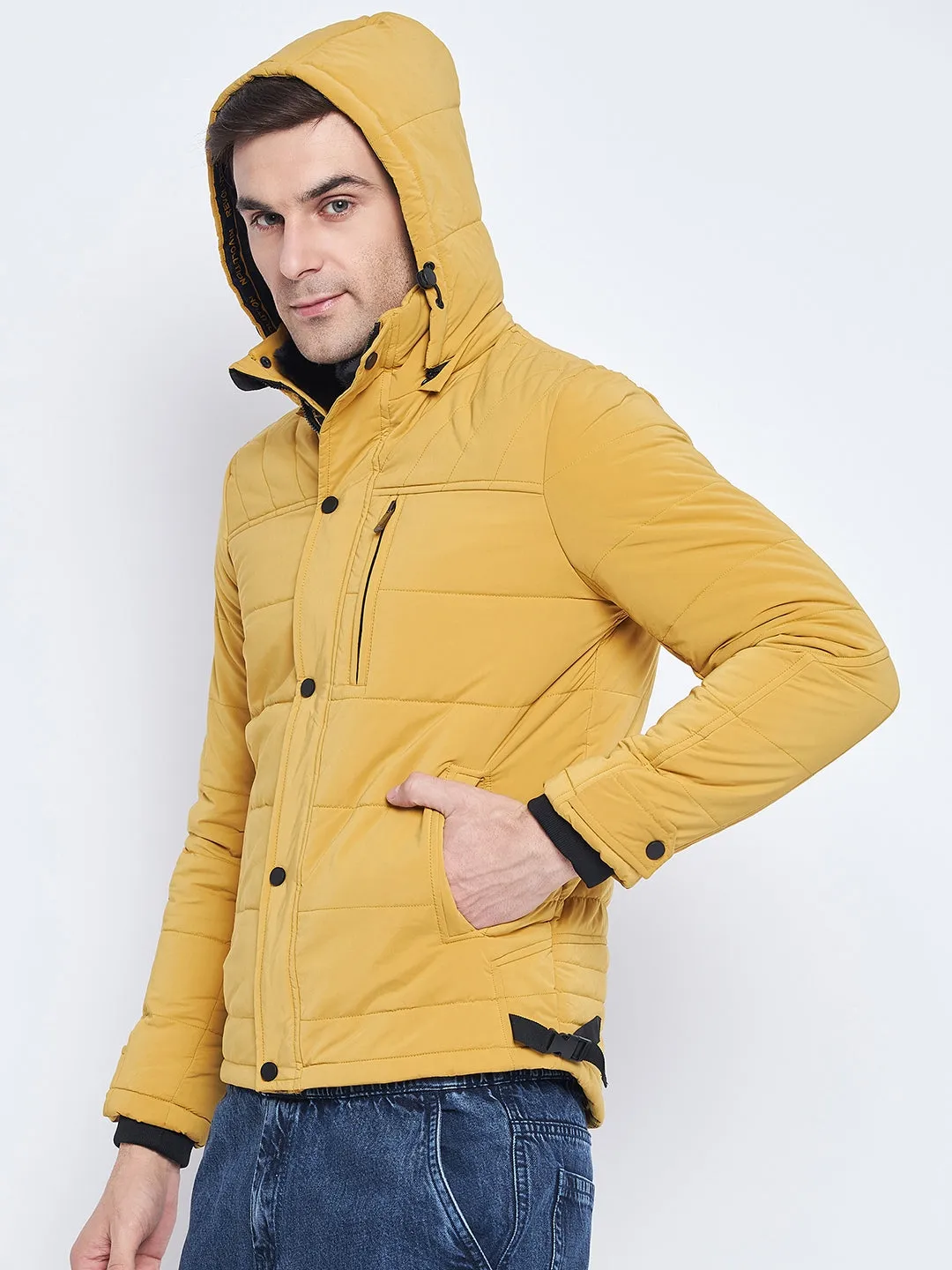 Camla Barcelona Yellow Puffer Jacket For Men