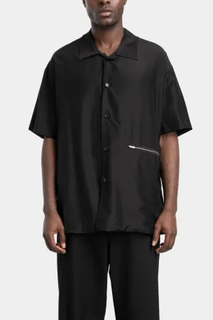 Camp collar silk blend shirt