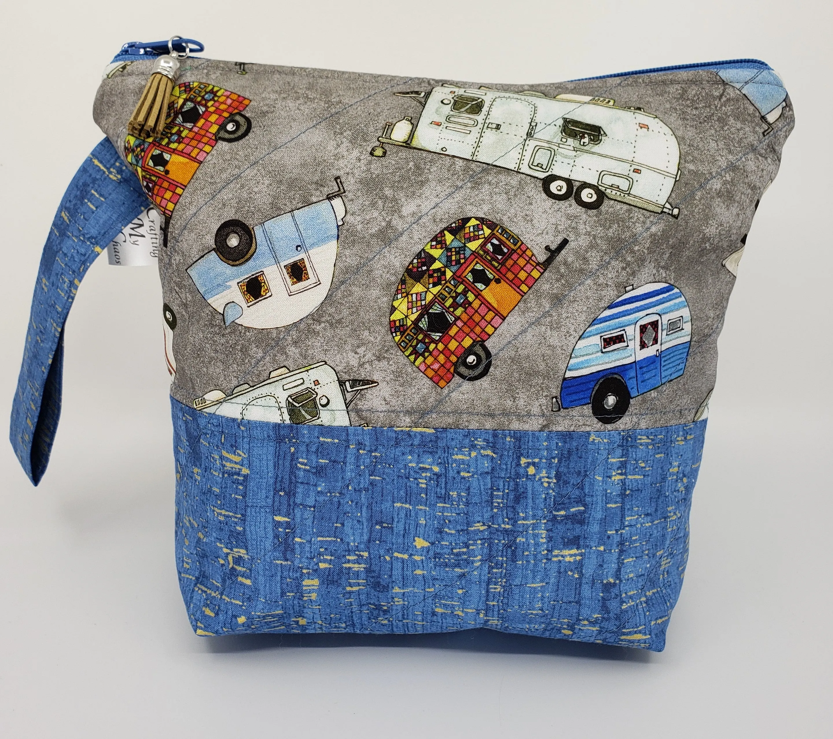 Camping (Blue) - Project Bag - Small