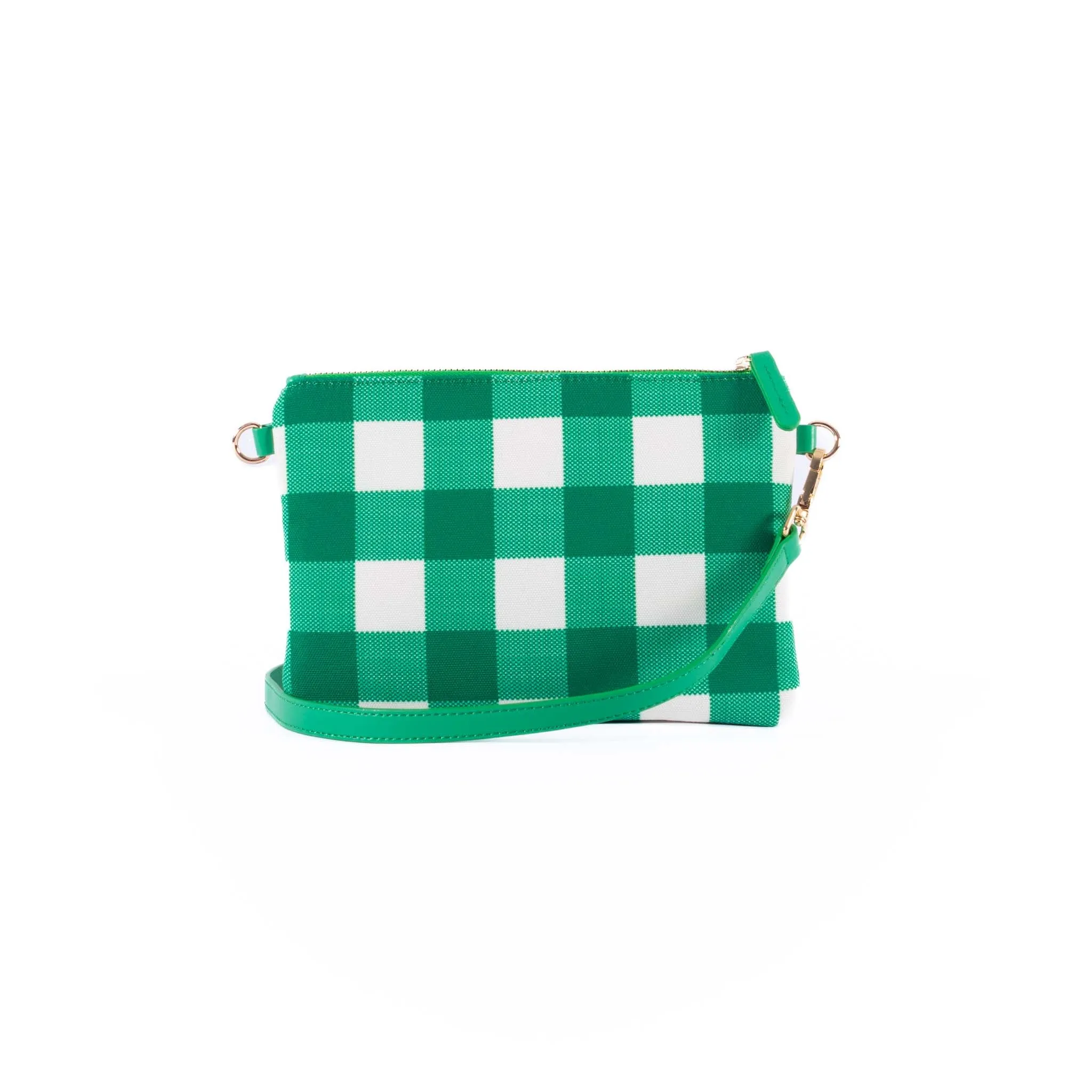Capri - Green & White Gingham Crossbody (Small)