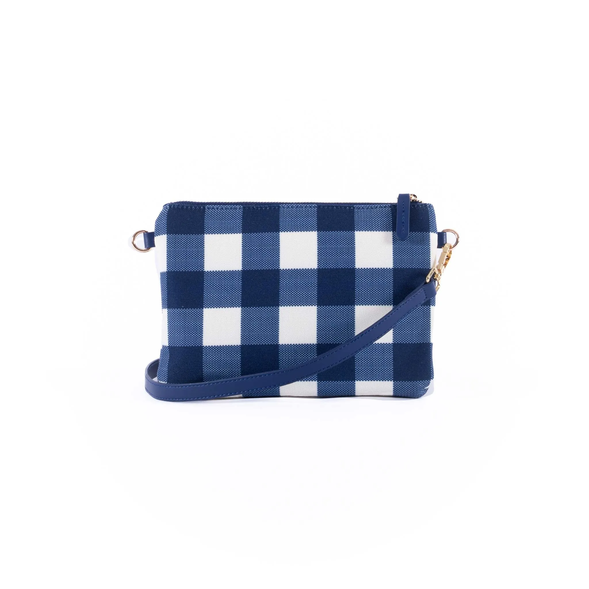 Capri - Navy & White Gingham Crossbody (Small)